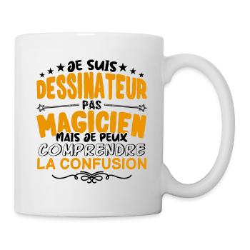 Dessinateur pas Magicien | le Meilleur Dessinateu - Mug blanc - blanc - Droite