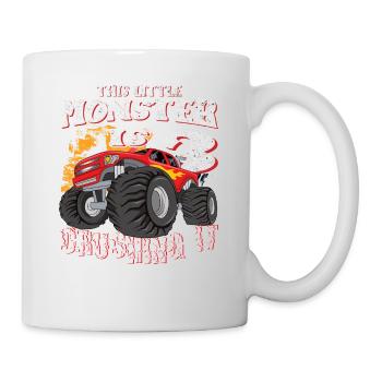 3ème anniversaire plaisante ce petit camion monstre - Mug blanc - blanc - Droite