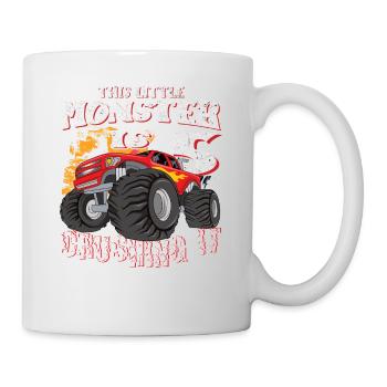 5. Geburtstag Scherzt Diesen Kleinen Monstertruck - Tasse - Weiß - Rechts