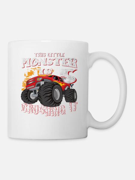 5. Geburtstag Scherzt Diesen Kleinen Monstertruck - Tasse - Weiß
