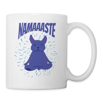 Namaste Yoga Hunde Design - Tasse - Weiß - Rechts