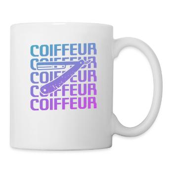 Retro Coiffure Barbier Coiffeuse - Tasse - Weiß - Rechts