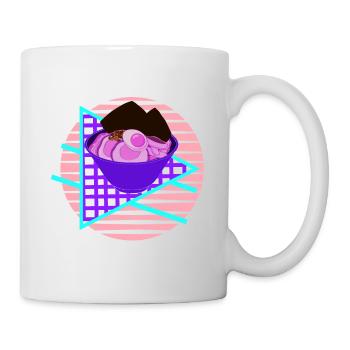 Cool Ramen Lover Vapor Wave Designs T-Shirt - Tasse - Weiß - Rechts