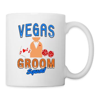 Vegas Groom Squad Retro Vegas Wedding T-Shirt - Mug - white - Right