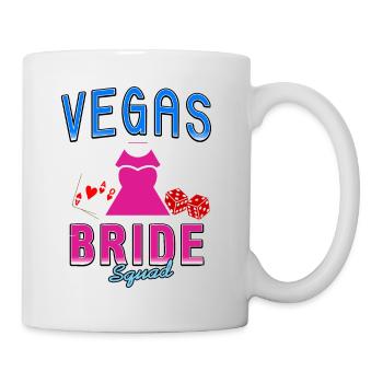 Vegas Bride Squad Retro Vegas Wedding T-Shirt - Mug - white - Right