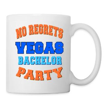 No Regrets Vegas Bachelor Party Vegas Wedding - Mug - white - Right