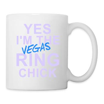 Yes I'm The Vegas Ring Chick Funny Vegas Wedding - Mug - white - Right