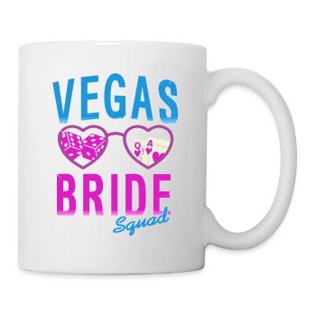 Cute Retro Vegas Bride Squad Vegas Wedding T-Shirt - Tasse - Weiß - Rechts
