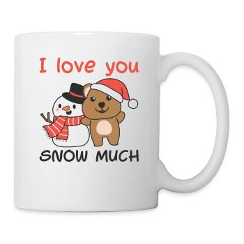 Quokka I love you snow much snowman pun - Mug - white - Right