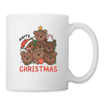 Ours Arbre de Noël Joyeux Noël - Mug blanc - blanc - Droite