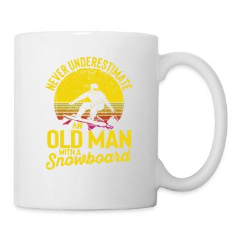Drôle de skieur Ne sous-estimez jamais un vieux - Mug blanc - blanc - Droite