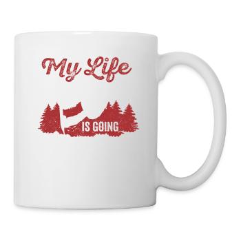 Snowboard Winter Snowboarding My Life Is Going - Mug - white - Right