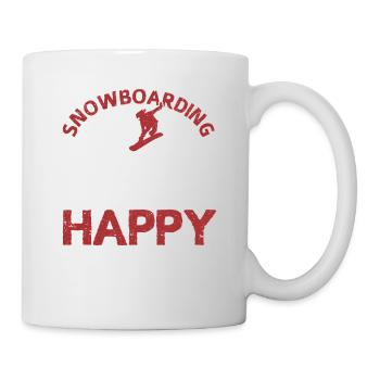 Snowboard Wintersport Boarder Snowboarding macht - Tasse - Weiß - Rechts