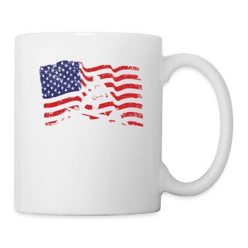 USA Sport Snowboarding amerikanische Flagge Snow - Tasse - Weiß - Rechts