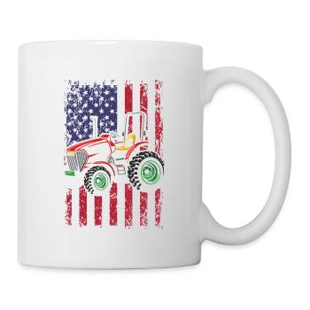 Amerikanische Flagge Local Farmers Design - Tasse - Weiß - Rechts