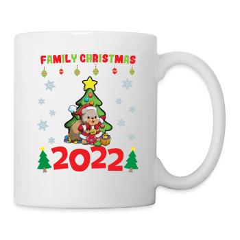Noël en famille 2022 Drôle d’amoureux de Noël assorti - Mug blanc - blanc - Droite