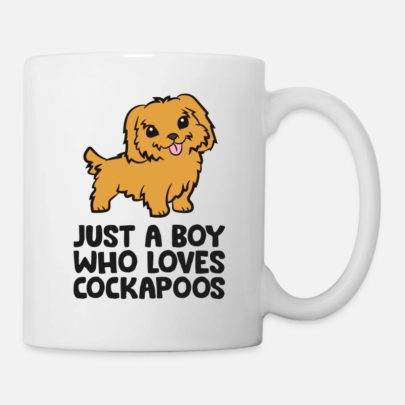 Just a Boy Who Loves Cockapoos - Mug - white