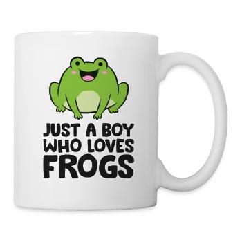 Juste un garçon qui aime les grenouilles - Mug blanc - blanc - Droite