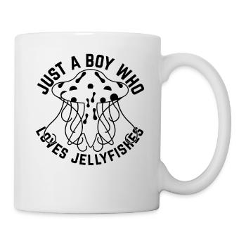 Jellyfish Lover - Just A Boy Who Loves Jellyfishes - Tasse - Weiß - Rechts