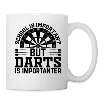 L’école est importante mais les fléchettes sont plus importantes - Pla - Mug blanc - blanc - Droite