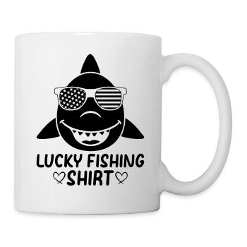 Lucky Fisherman Fish Head - Pêcheur de poisson - Lucky Fi - Mug blanc - blanc - Droite