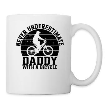 Cycling Daddy - Never Underestimate Daddy With A B - Mug - white - Right