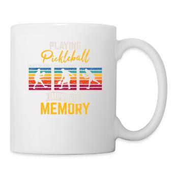 Playing Pickleball Improves Memory Funny Picklebal - Tasse - Weiß - Rechts