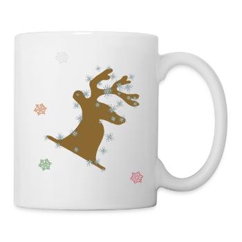 wapiti, Noël - Mug blanc - blanc - Droite