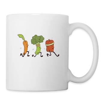 Karotte Paprika Brokkoli Mama vegan - Tasse - Weiß - Rechts