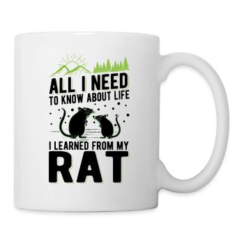 Ratte Hausratte Rattenbesitzer - Tasse - Weiß - Rechts