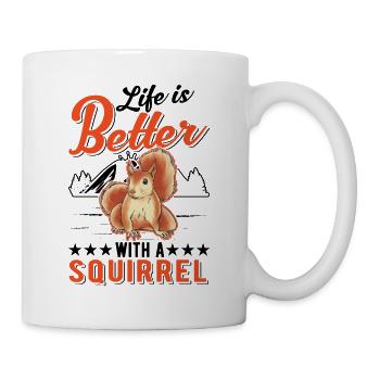La vie est meilleure avec un écureuil - Mug blanc - blanc - Droite