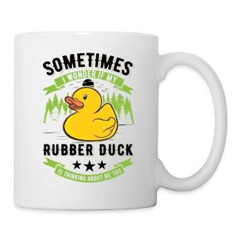 Rubber Duck Gift Squeaky Duck Bathing Duck - Mug blanc - blanc - Droite