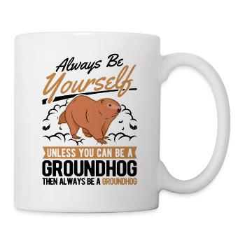 Murmeltier Groundhog Marmot Waldmurmeltier - Tasse - Weiß - Rechts