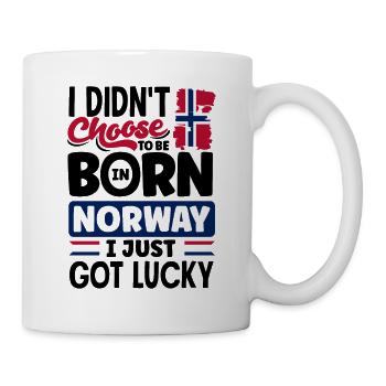 Norvège Norvège Norvège Drapeau Je viens d’avoir de la chance - Mug blanc - blanc - Droite
