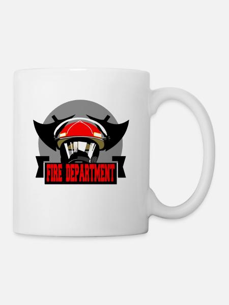 Feuerwehrhelm - Tasse - Weiß