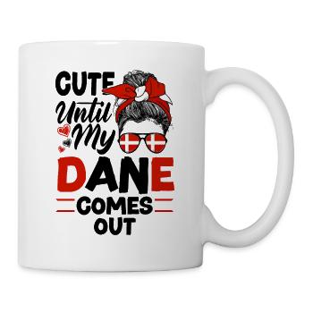 Danemark drapeau danois mignon jusqu’à ce que mon danois sorte - Mug blanc - blanc - Droite
