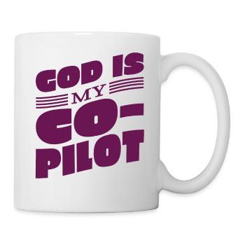 Dieu est mon copilote de la Bible de la foi Orthodoxie - Mug blanc - blanc - Droite
