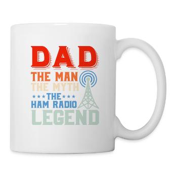 Papa L’homme Le mythe Le amateur de radio amateur - Mug blanc - blanc - Droite
