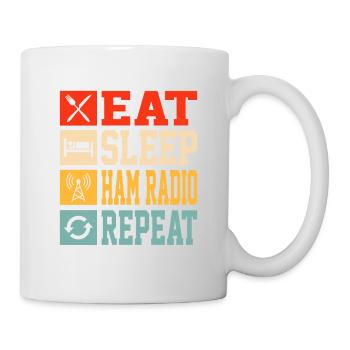 Manger du sommeil radio amateur répéter Opérateur amateur - Mug blanc - blanc - Droite