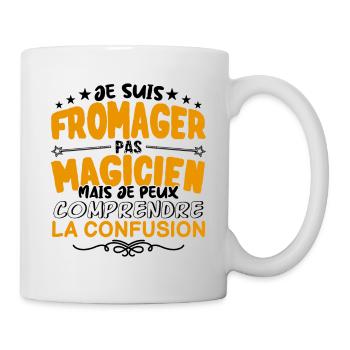 Fromager pas Magicien | le Meilleur Fromager cade - Mug blanc - blanc - Droite