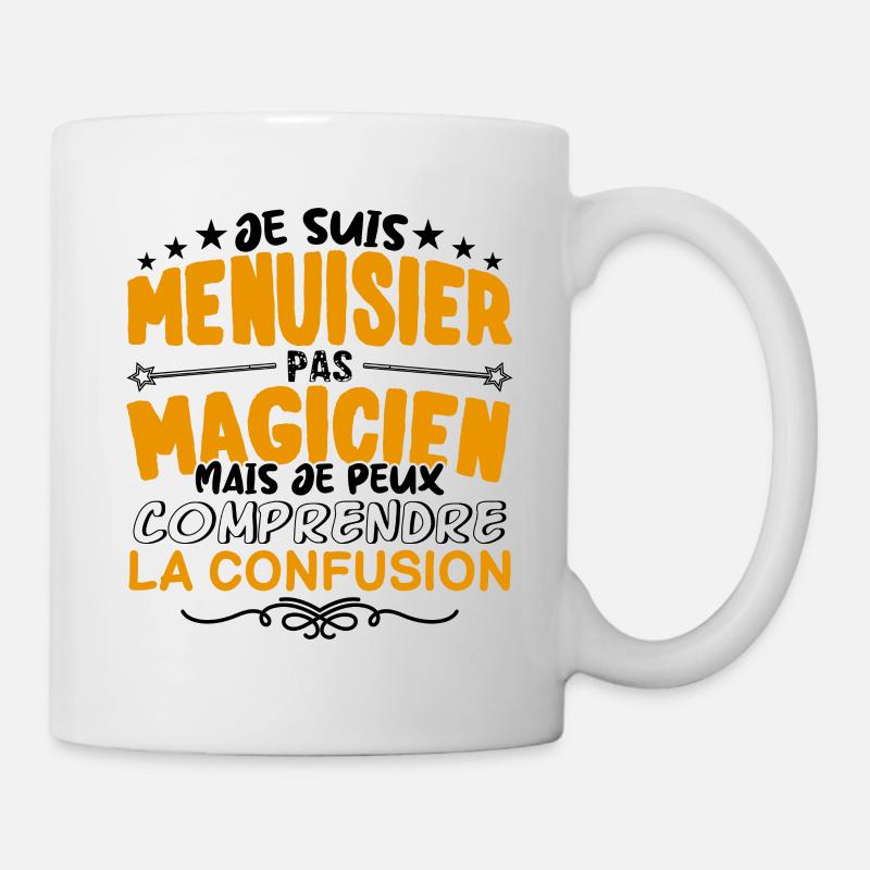 Menuisier pas Magicien | le Meilleur Menuisier cad - Mug blanc - blanc