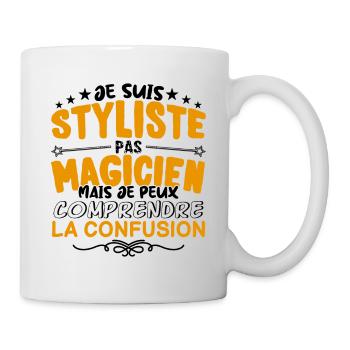 Styliste pas Magicien | le Meilleur Styliste cade - Mug blanc - blanc - Droite