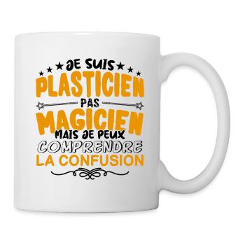Plasticien pas Magicien | le Meilleur Plasticien - Mug blanc - blanc - Droite