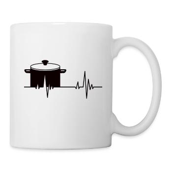 Kochen Geschenk Hobbykoch Bäcker Koch lustige - Tasse - Weiß - Rechts