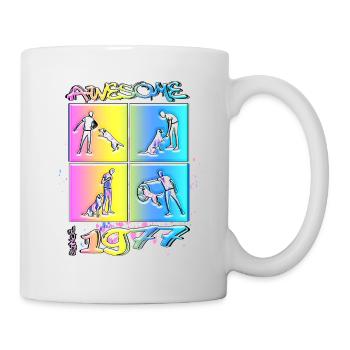 Awesome since 1977. Agility, Hundetraining - Mug - white - Right