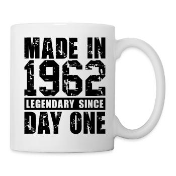 Hergestellt 1962, legendär seit dem ersten Tag - Tasse - Weiß - Rechts