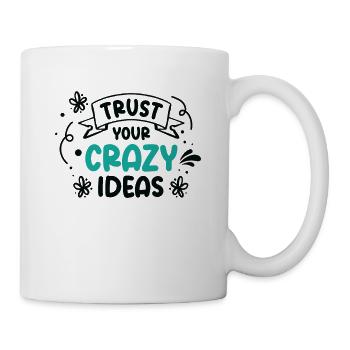 Crazy Ideas Life Quotes Typographie - Mug blanc - blanc - Droite