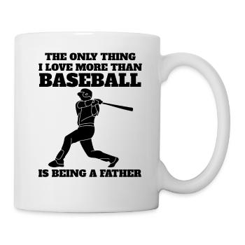 Baseball Vater Baseballliebhaber Baseballspiel Dad - Tasse - Weiß - Rechts