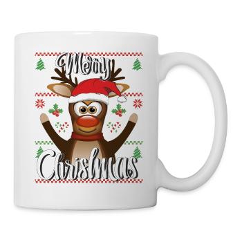 WEIHNACHTEN RENTIER MERRY CHRISTMAS - Tasse - Weiß - Rechts