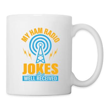 Mes blagues de radio amateur sont bien reçues Radio amateur - Mug blanc - blanc - Droite